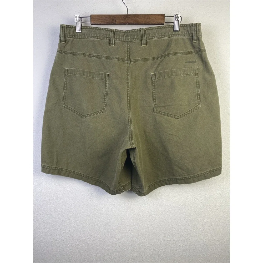 Oobe Shorts Men 36 Olive Green Cotton Canvas Chino Rugged Hiking Outdoors